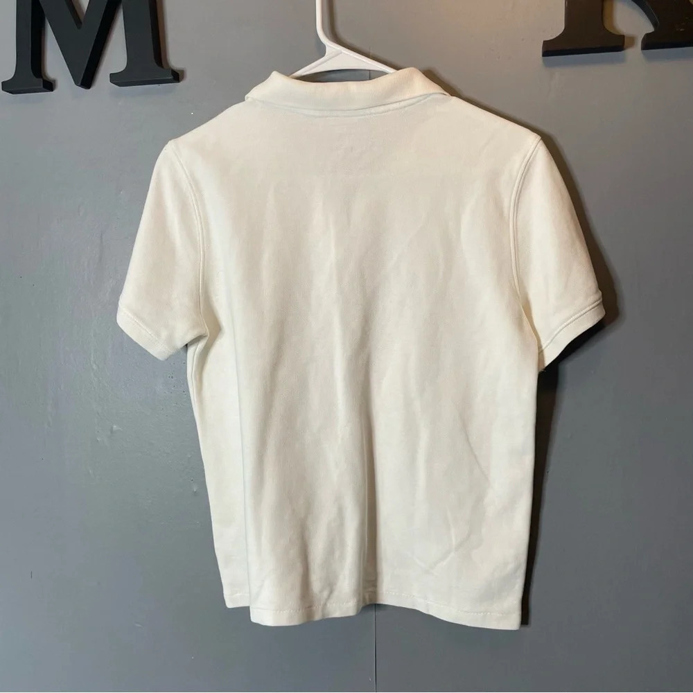 LL Bean Polo White 100 Year Edition With Boot logo embroidered women’s size xs - Picture 6 of 10
